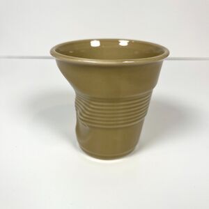 Revol FROISSES Cappuccino Handmade Crumple Cup Porcelain 6.25 oz 180ml France